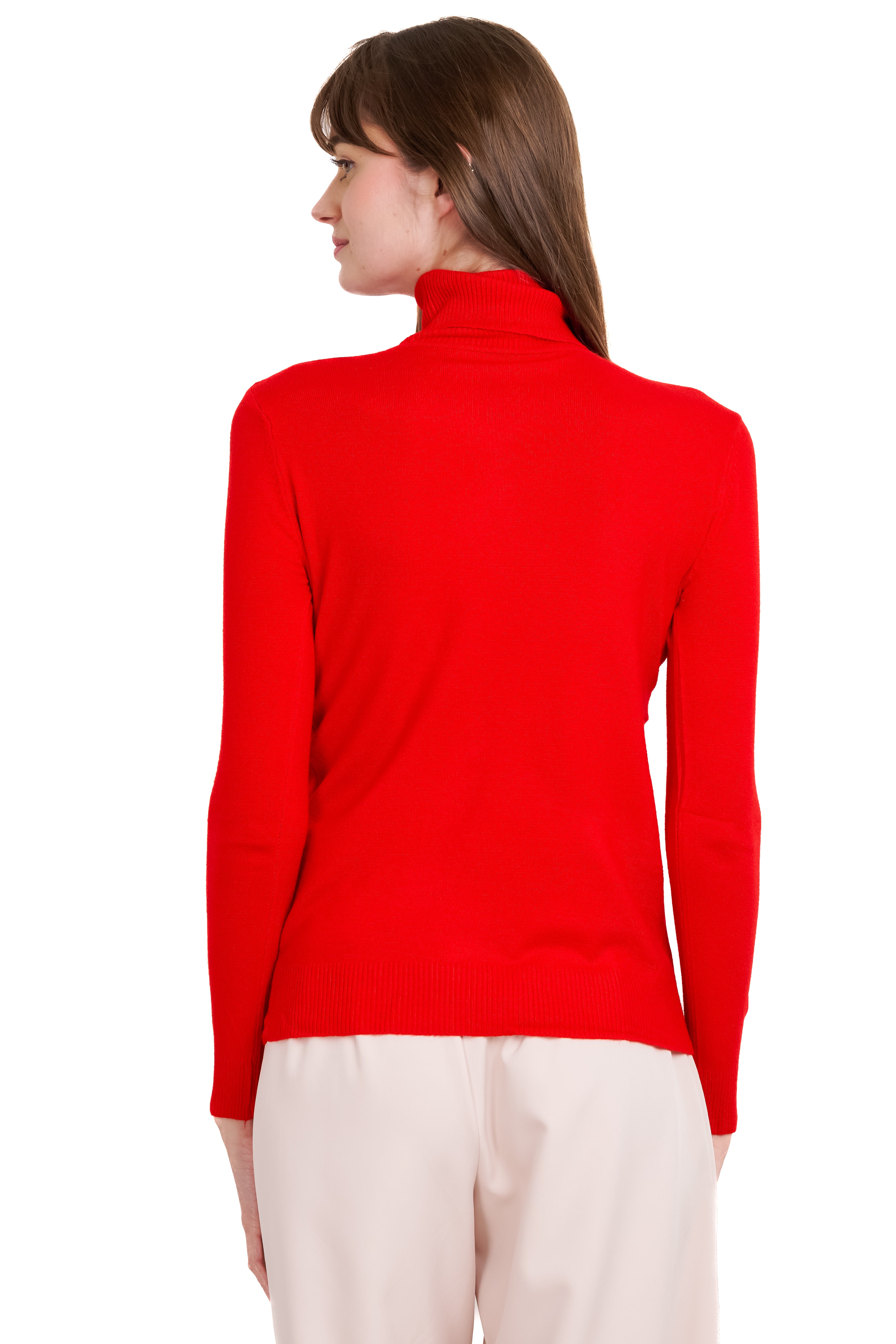 Top manga larga cuello alto ROJO