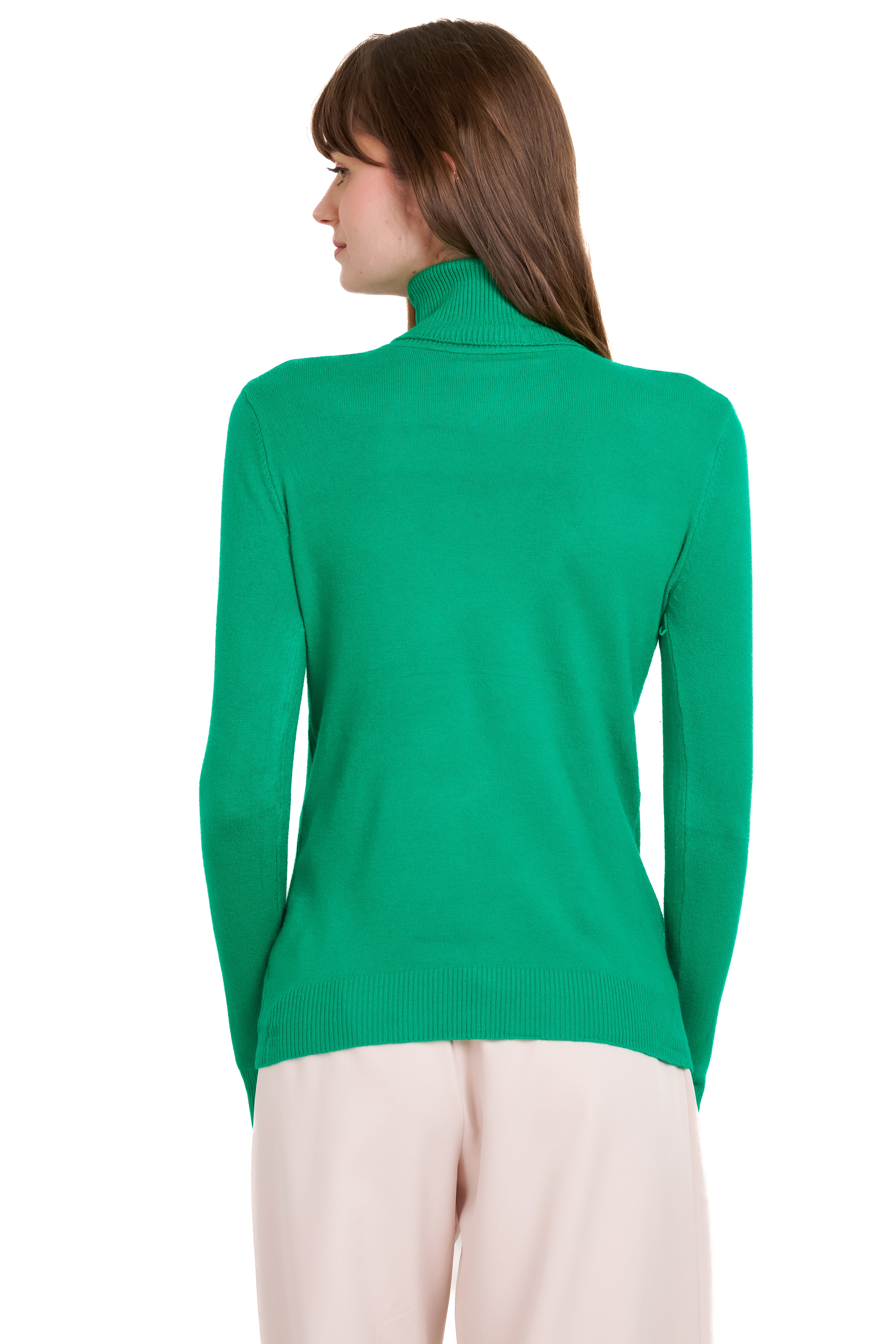 Top manga larga cuello alto VERDE