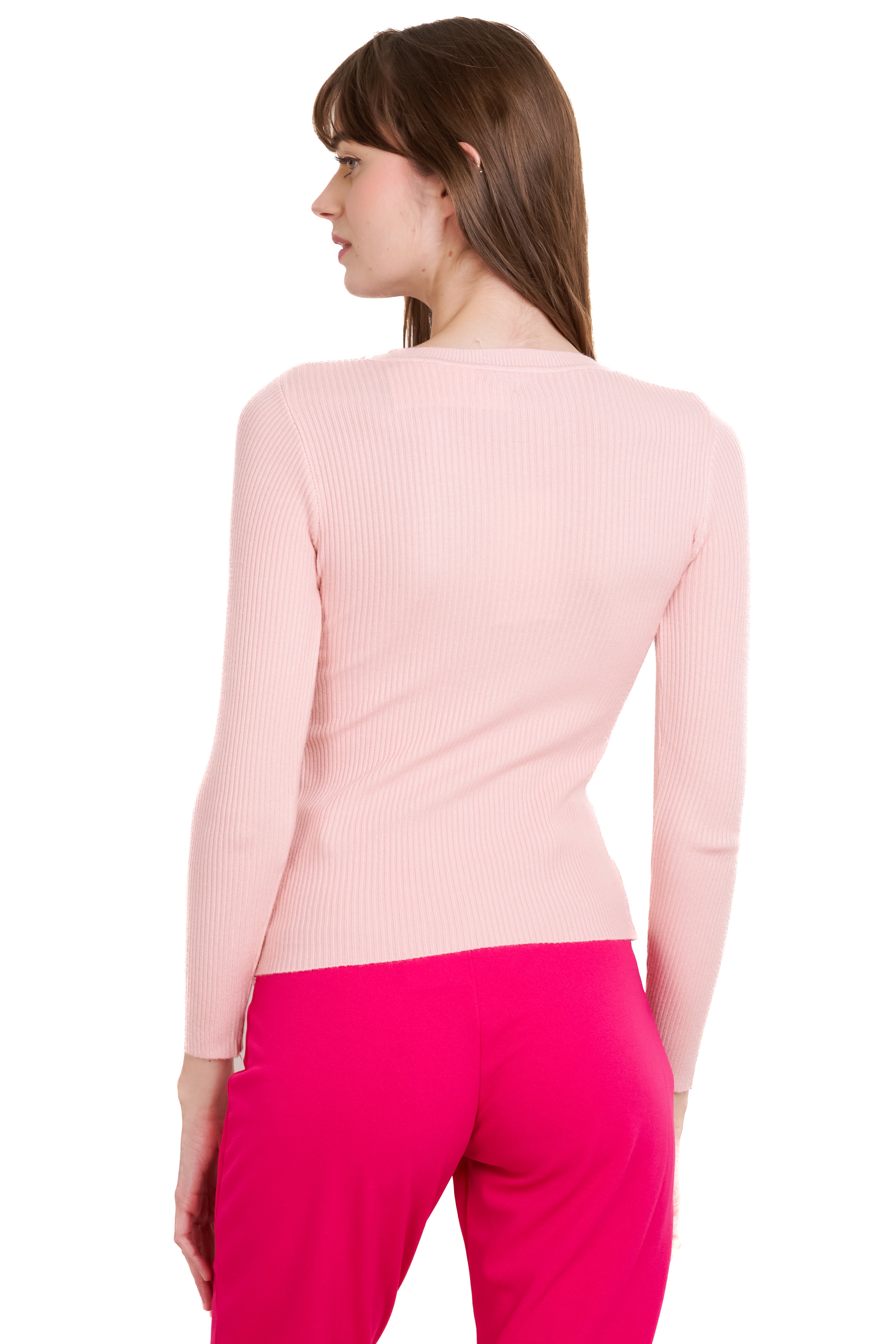 Top Manga Larga Cuello Redondo ROSA