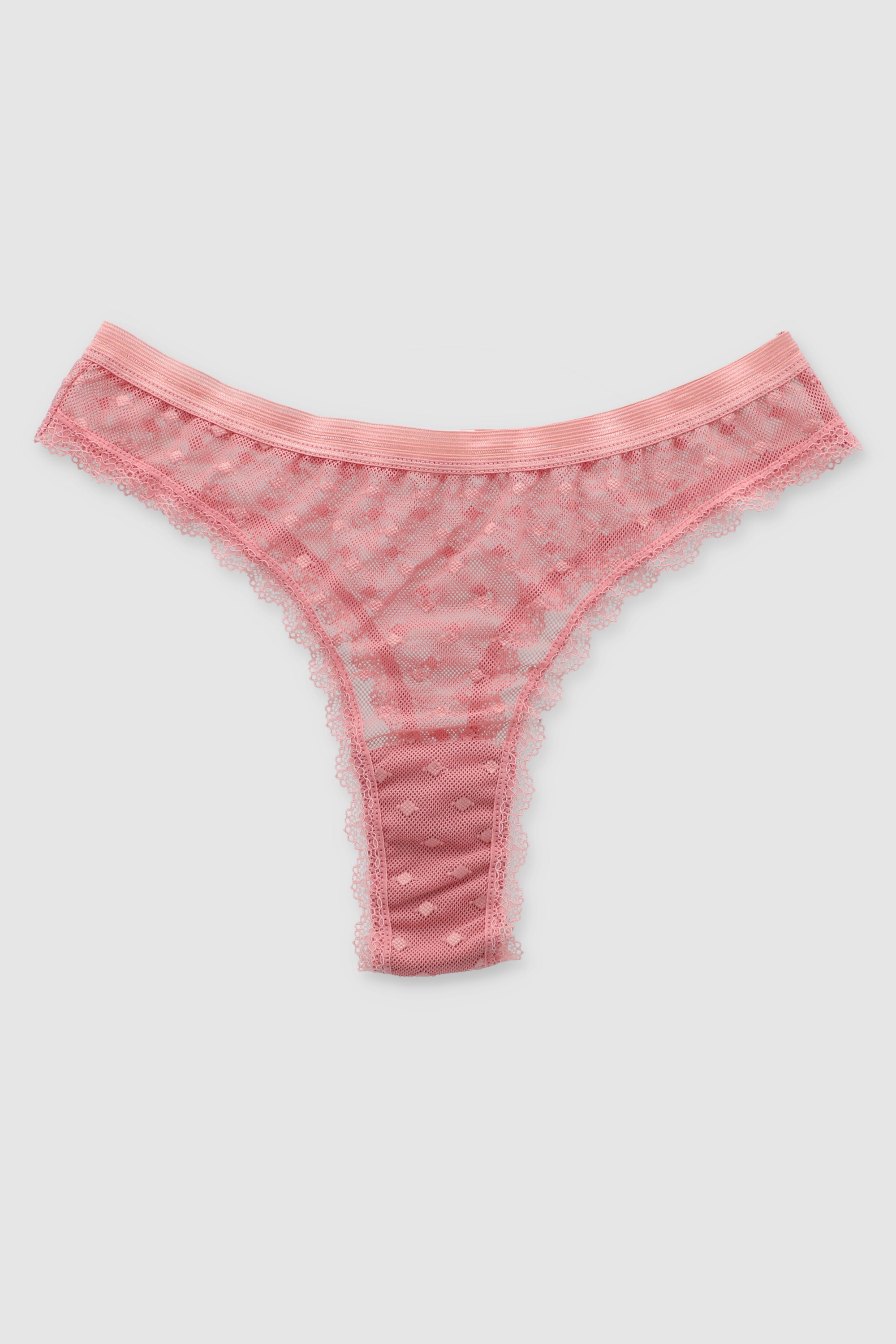 Tanga mesh puntos PALO DE ROSA