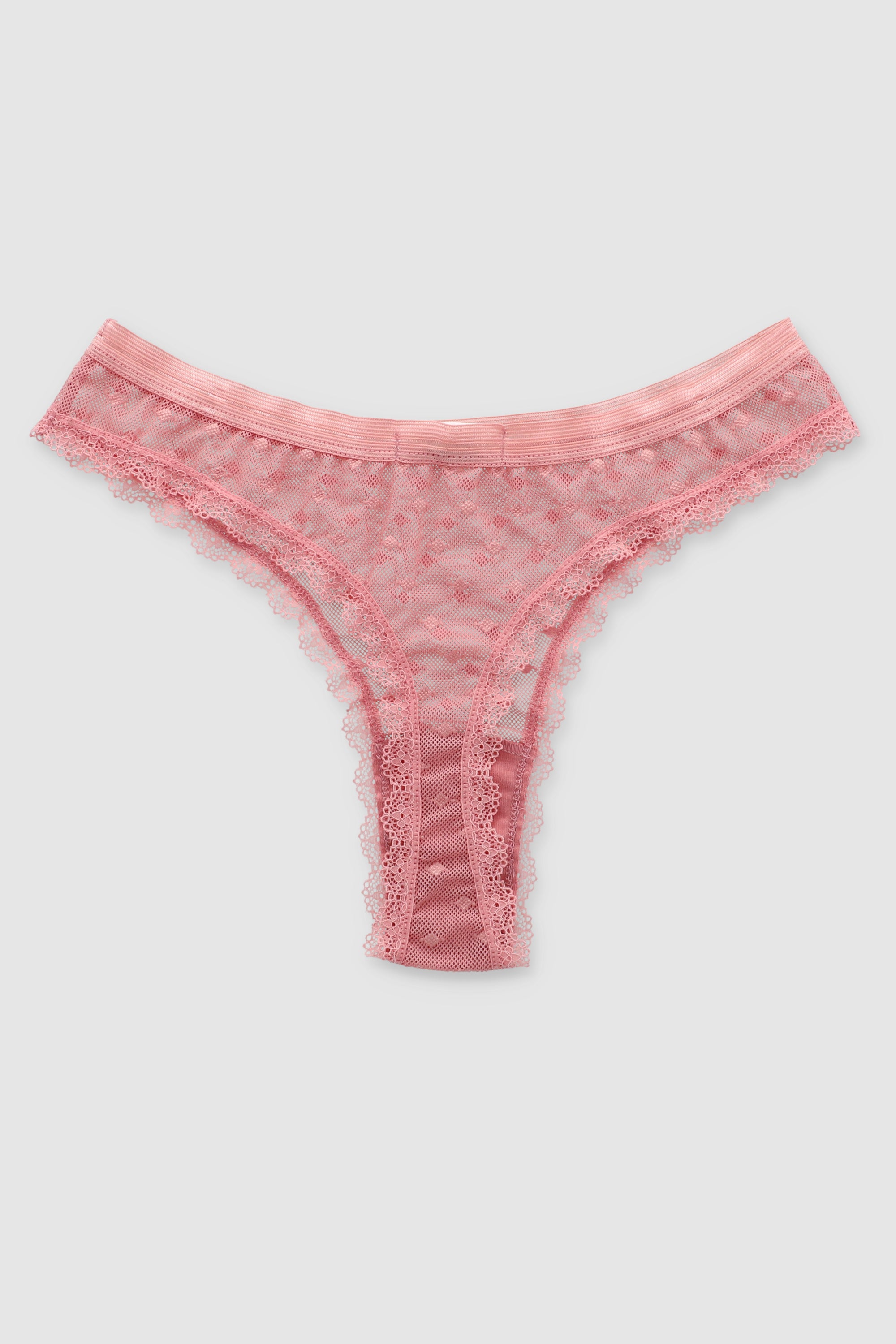 Tanga mesh puntos PALO DE ROSA