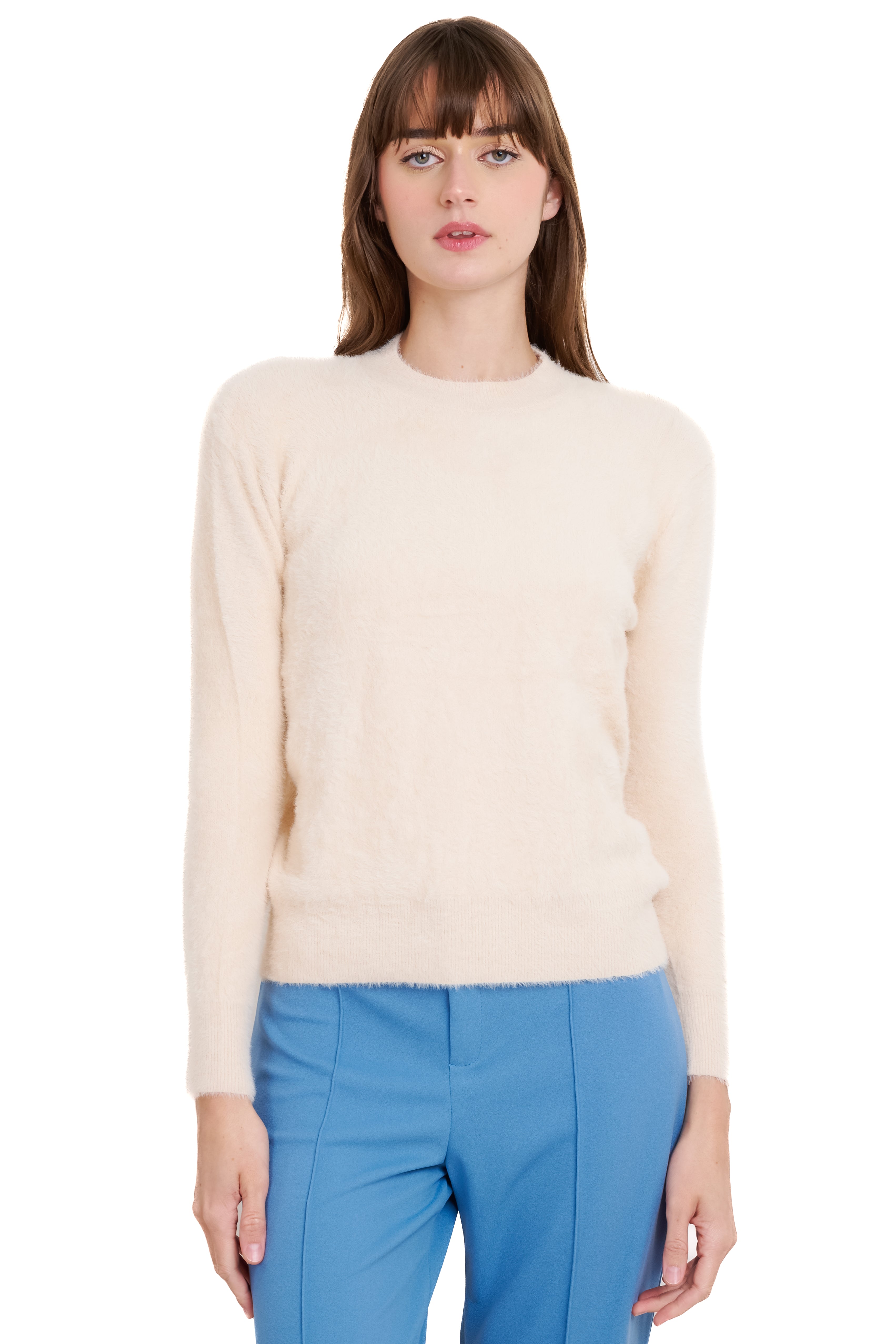 Sueter tejido manga larga BEIGE