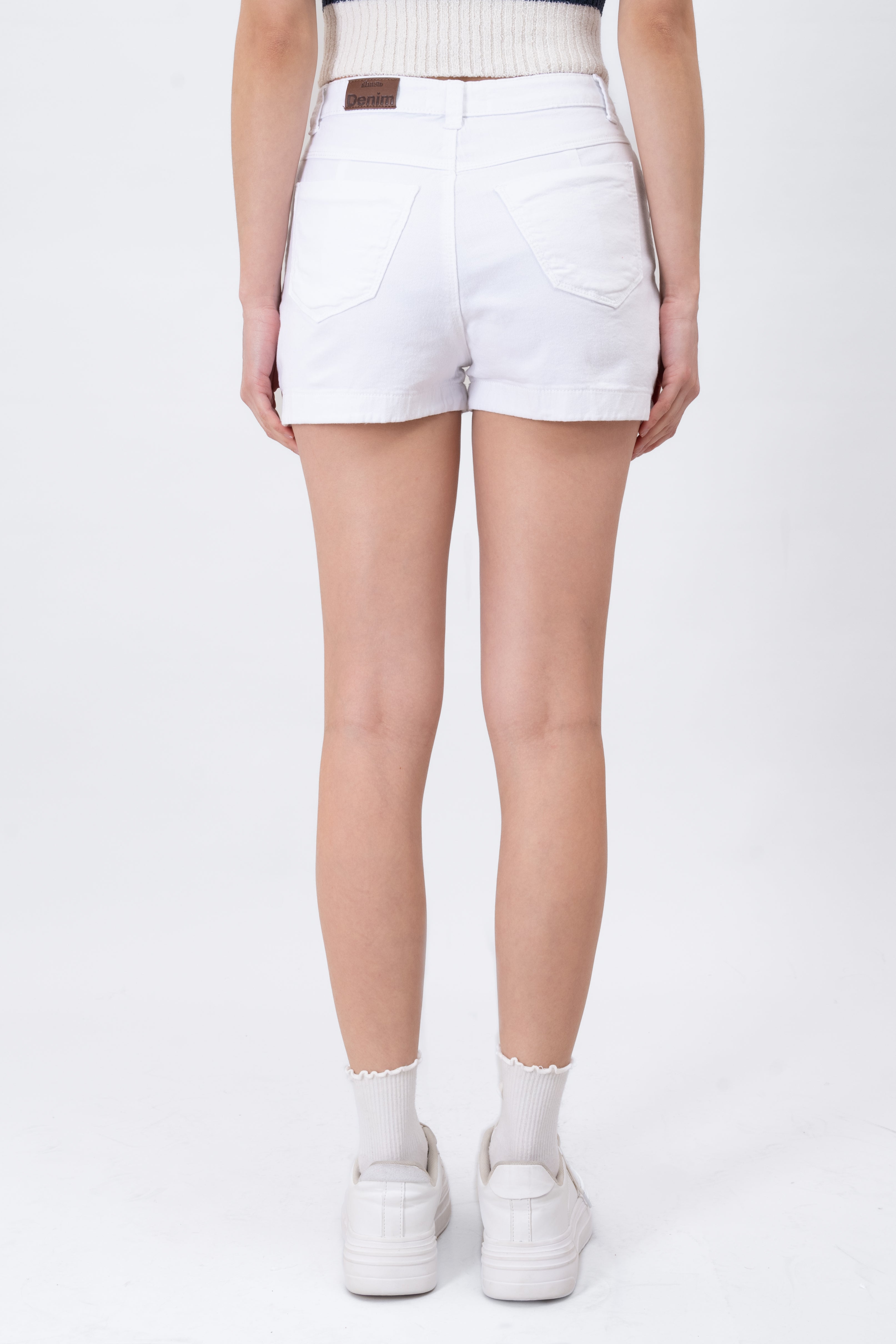 Short Cintura Alta Liso BLANCO