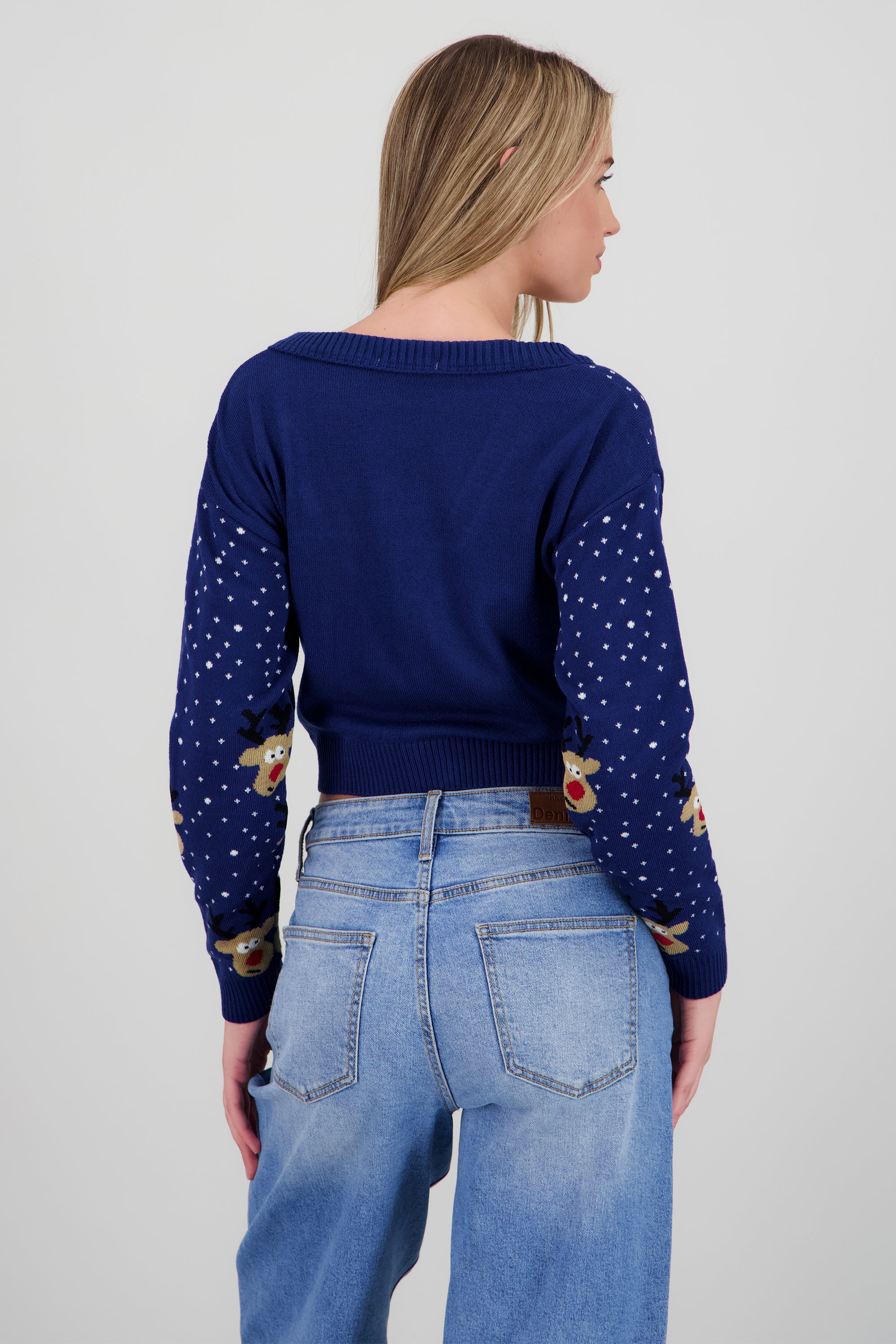 Cardigan renos detalle botones MARINO COMBO