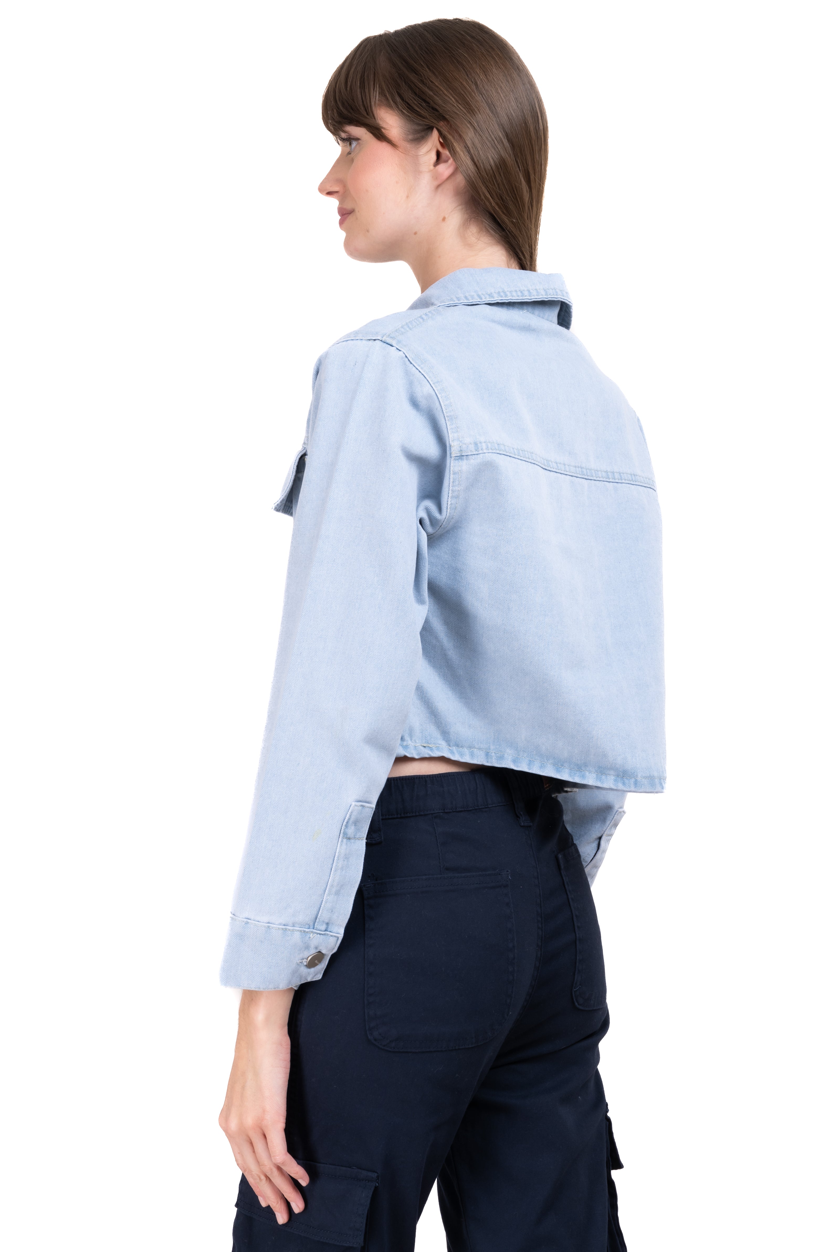 Chamarra denim oversize bolsillos ACID LIGHT