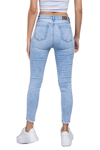 Jeans Skinny Destrucción En Rodillas ACID LIGHT