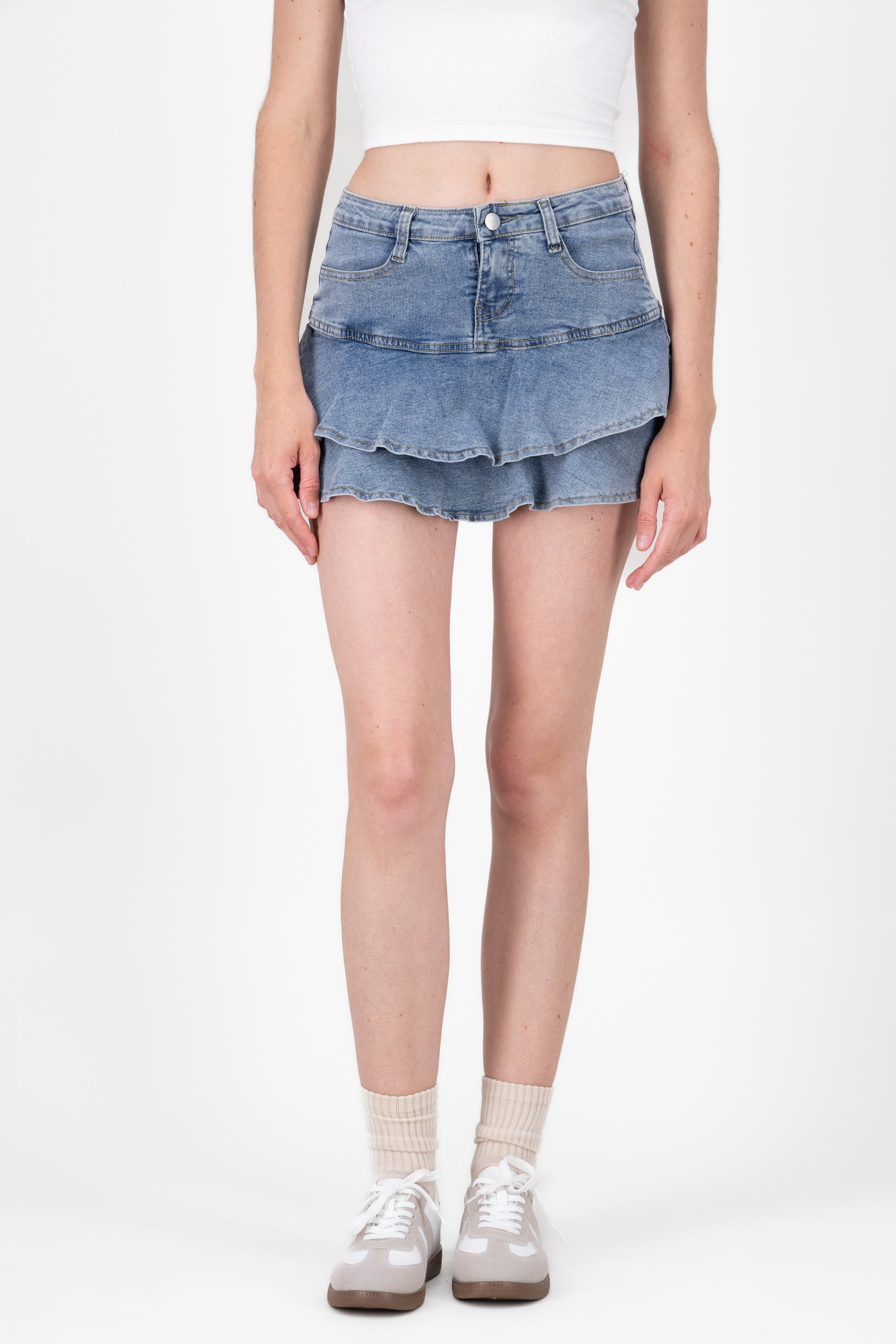 Falda Short Denim Olanes LIGHT WASH