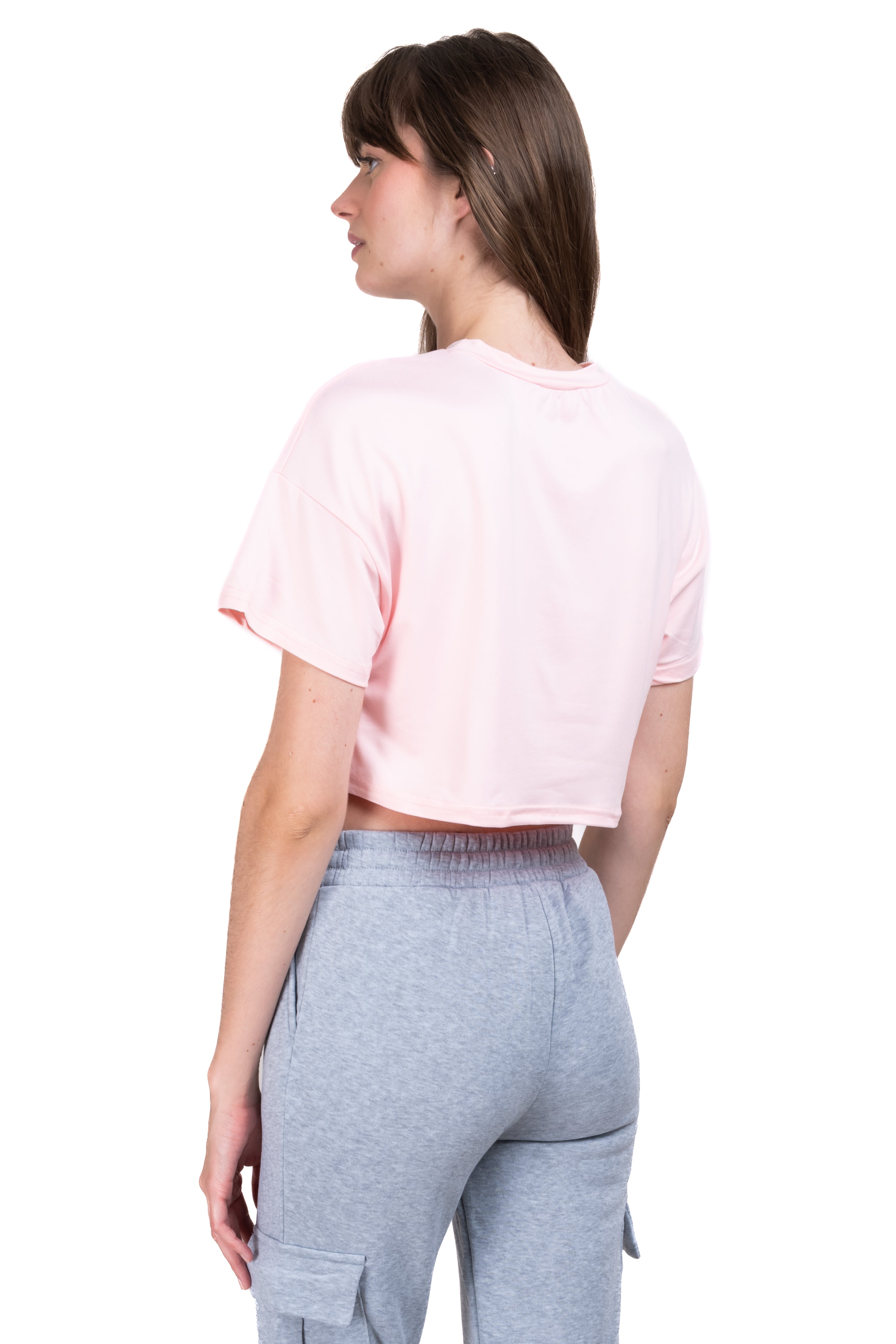 Playera crop boxy California Racing ROSA