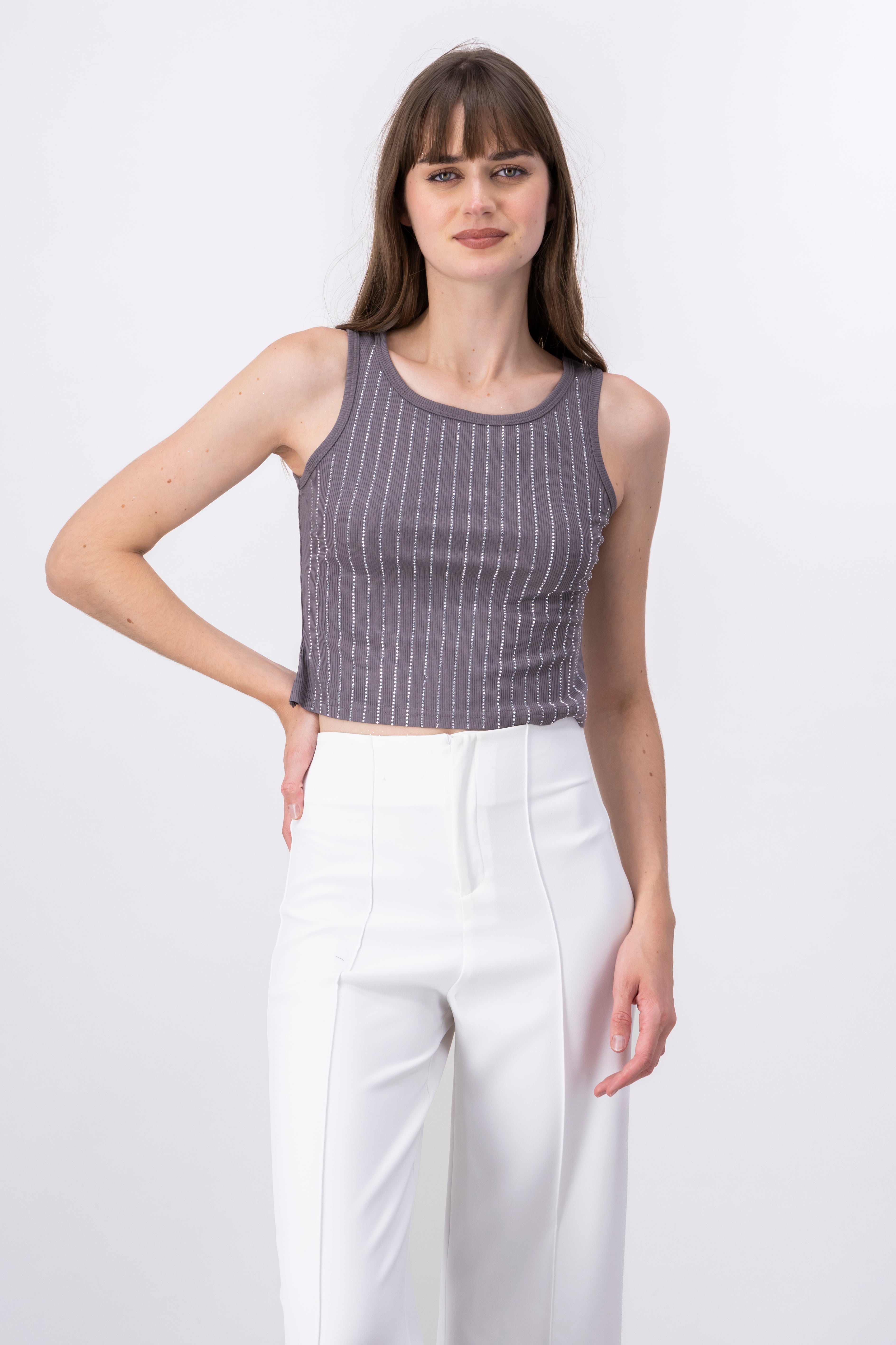 Top Tirantes Líneas Brillos