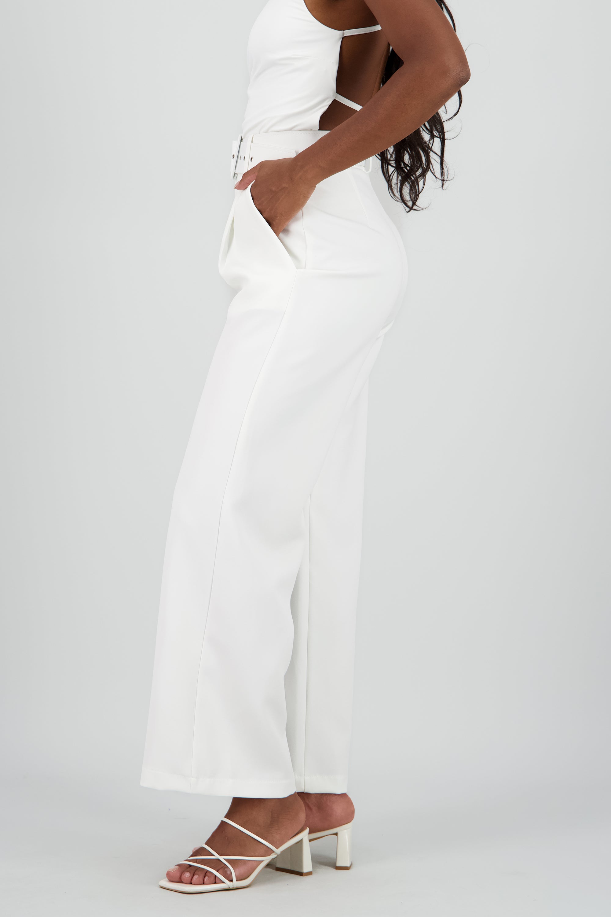 Pantalon Liso Cinturon
