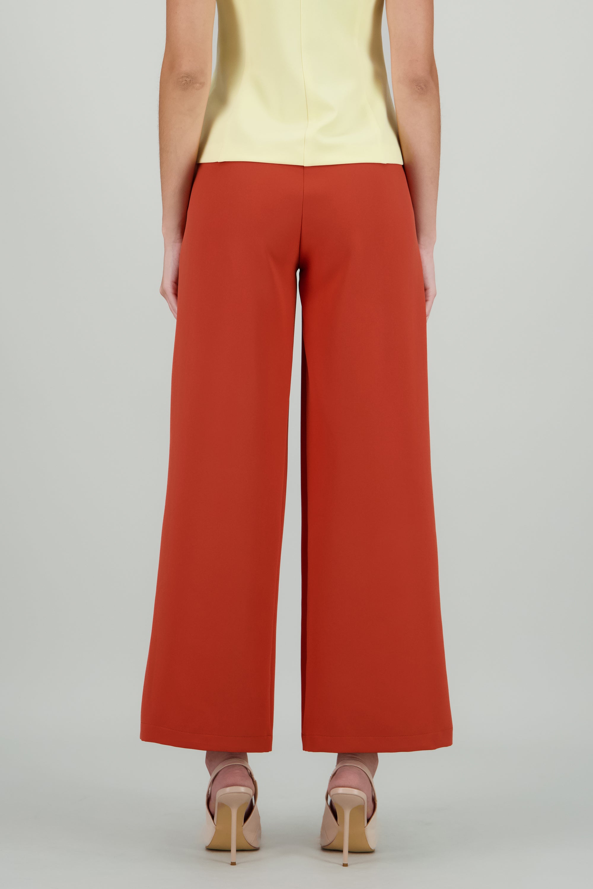 Pantalon Liso Cinturon LADRILLO