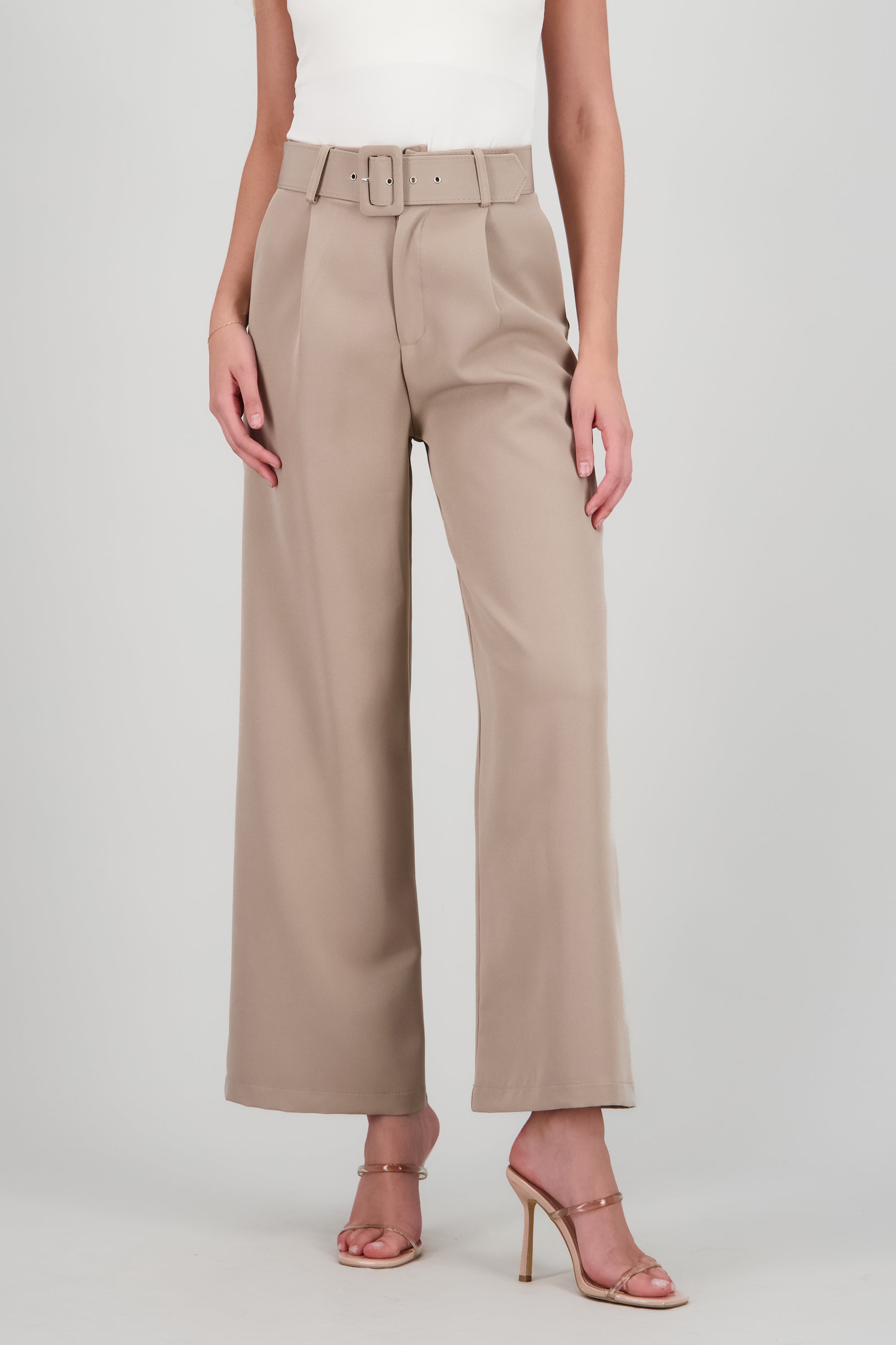 Pantalon Liso Cinturon KHAKI COMBO
