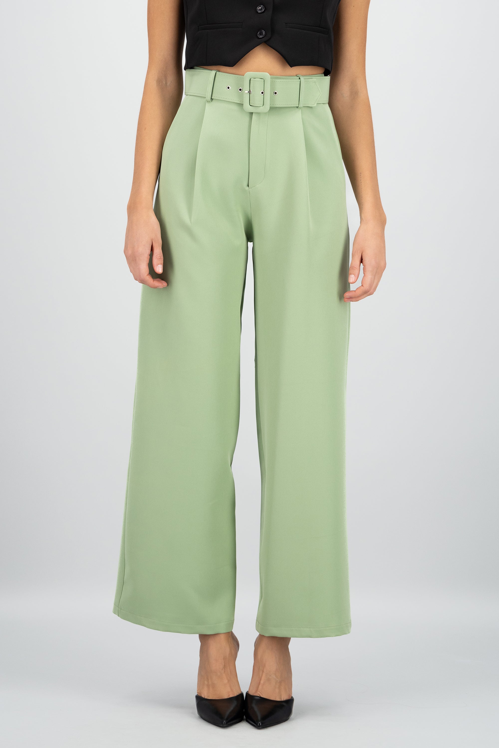 Pantalon Liso Cinturon SAGE