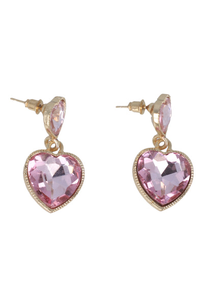 Aretes Largos Doble Corazón