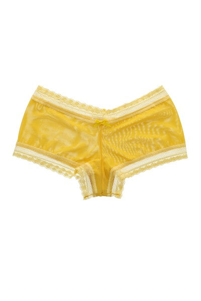 Boxer mesh encaje AMARILLO