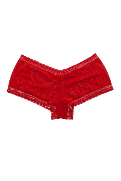 Boxer mesh encaje ROJO