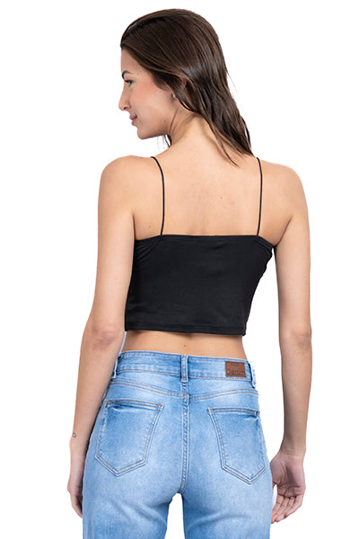 Top Tirantes Lentejuelas NEGRO