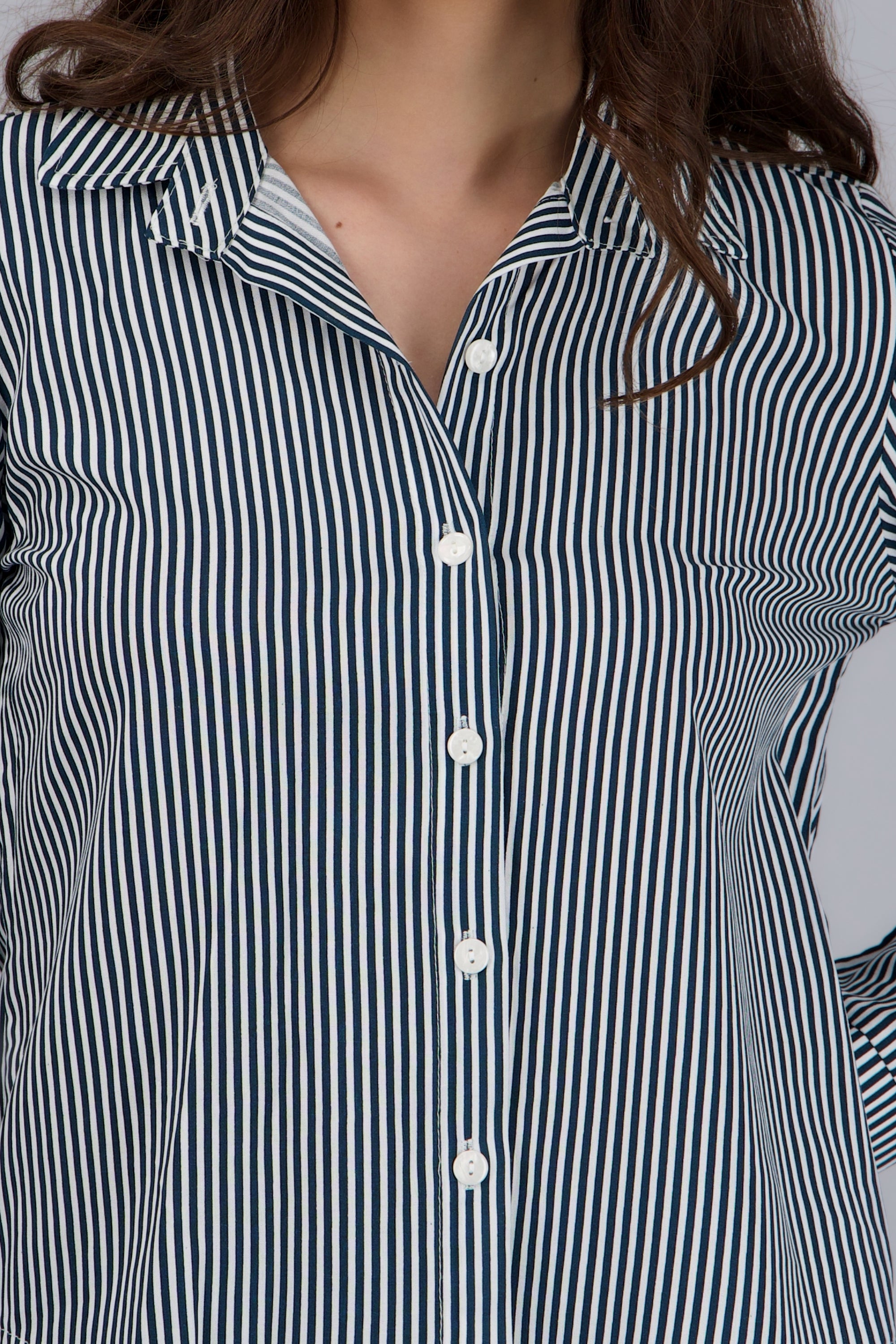 CAMISA AMPLIA RAYAS JADE