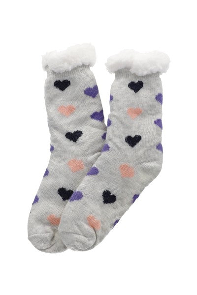 Pantucalceta Multi Corazones GRIS