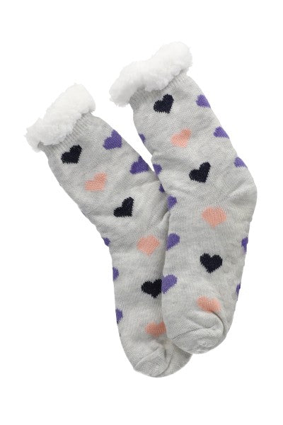 Pantucalceta Multi Corazones GRIS