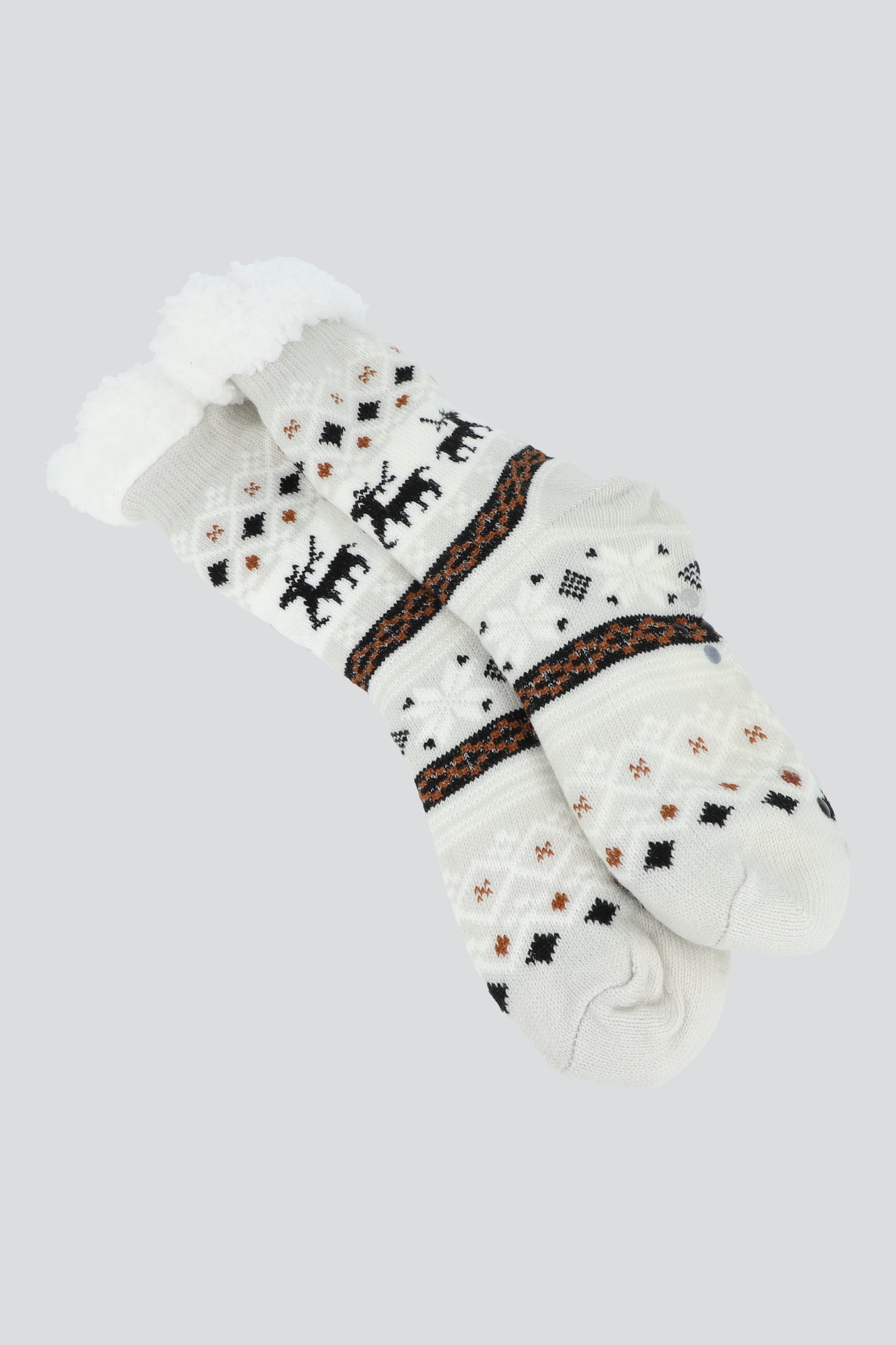 Calcetines de invierno diseño navideño GRIS