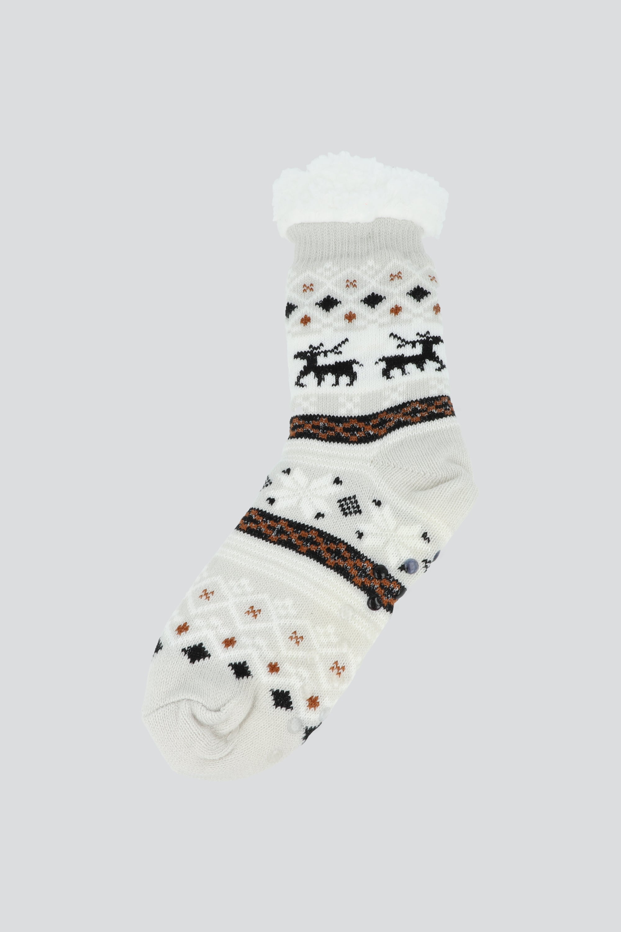 Calcetines de invierno diseño navideño GRIS