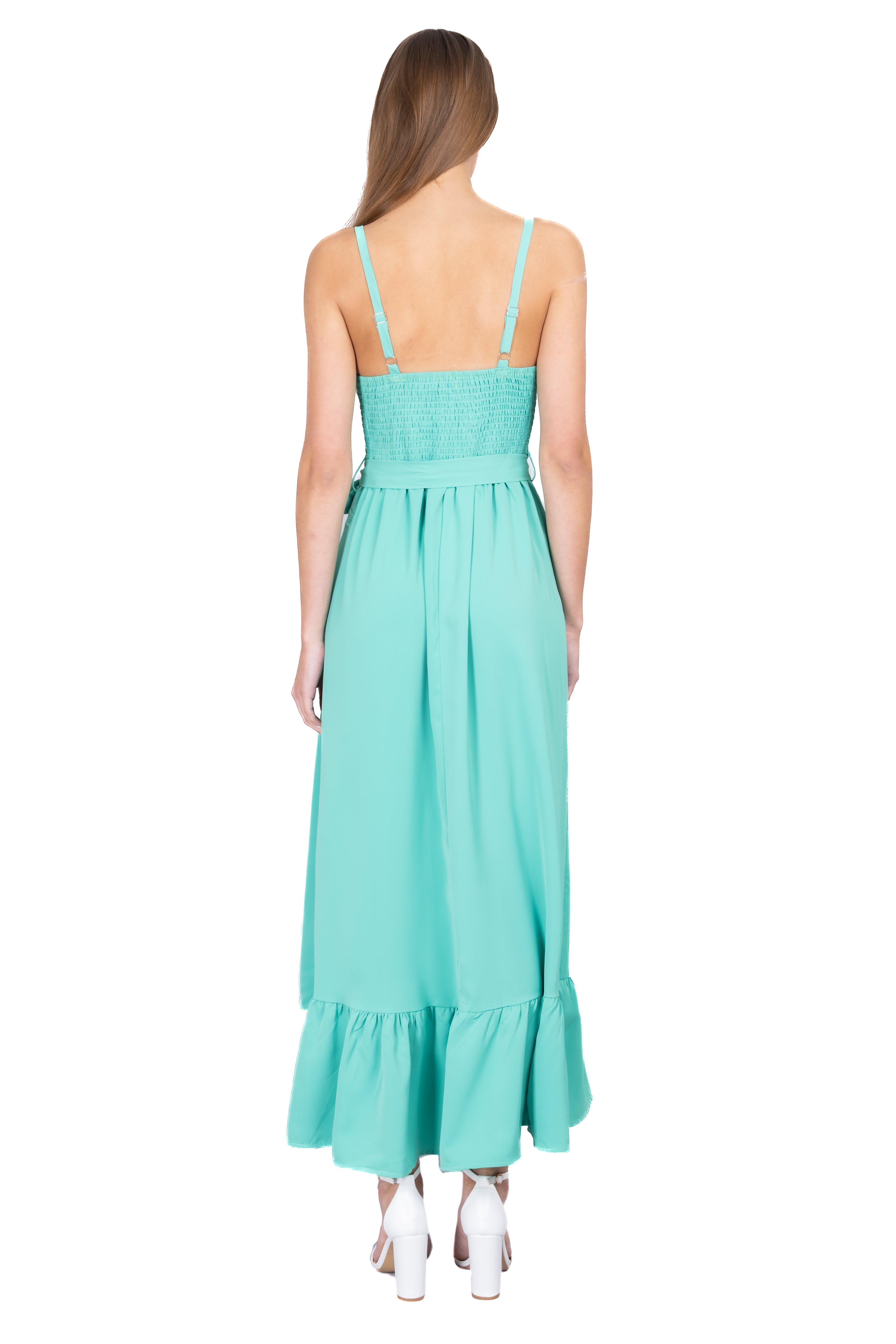 Vestido Maxi Olanes Botones VERDE