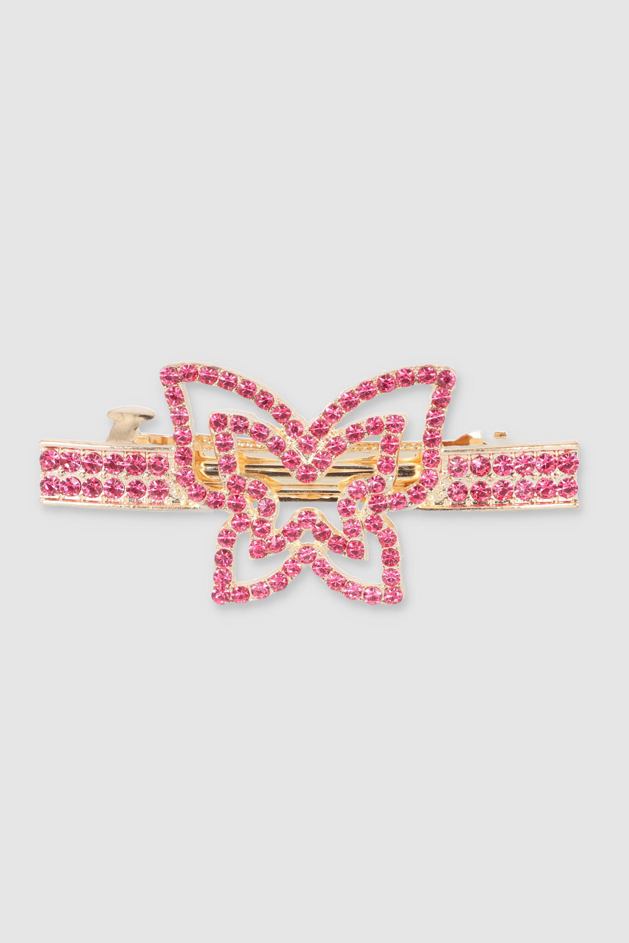 Broche mariposa brillos color ROSA