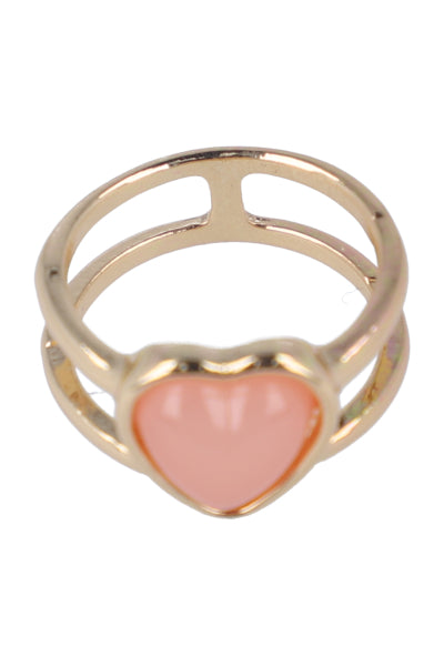 Anillo pidra corazón ROSA