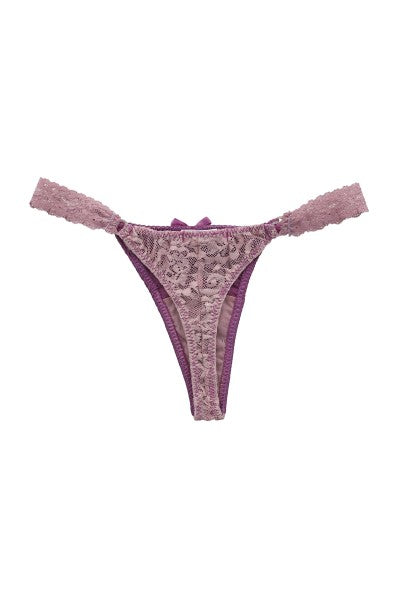 Tanga Satín Mesh MORADO