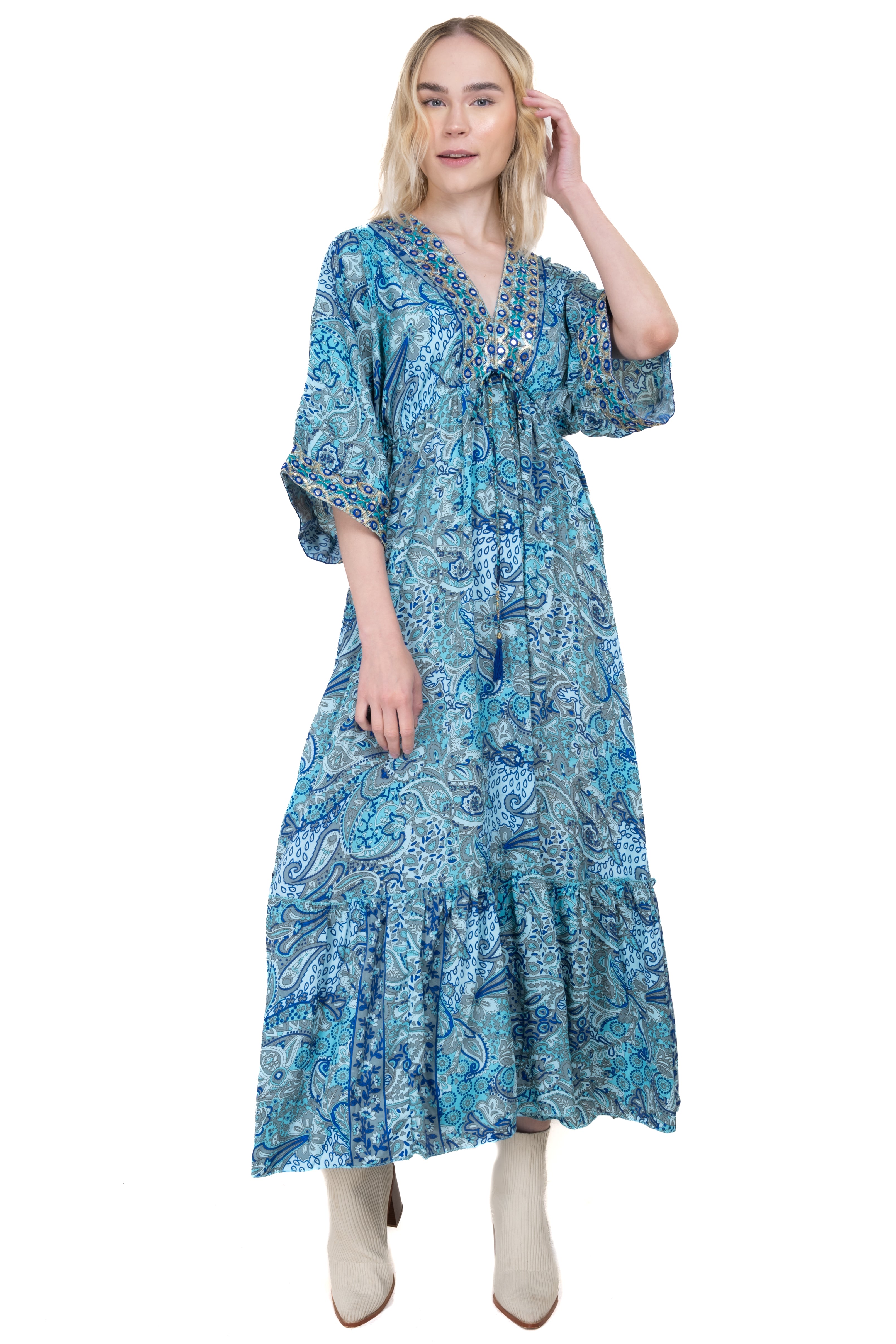 Vestido Maxi Olán Cintas JADE
