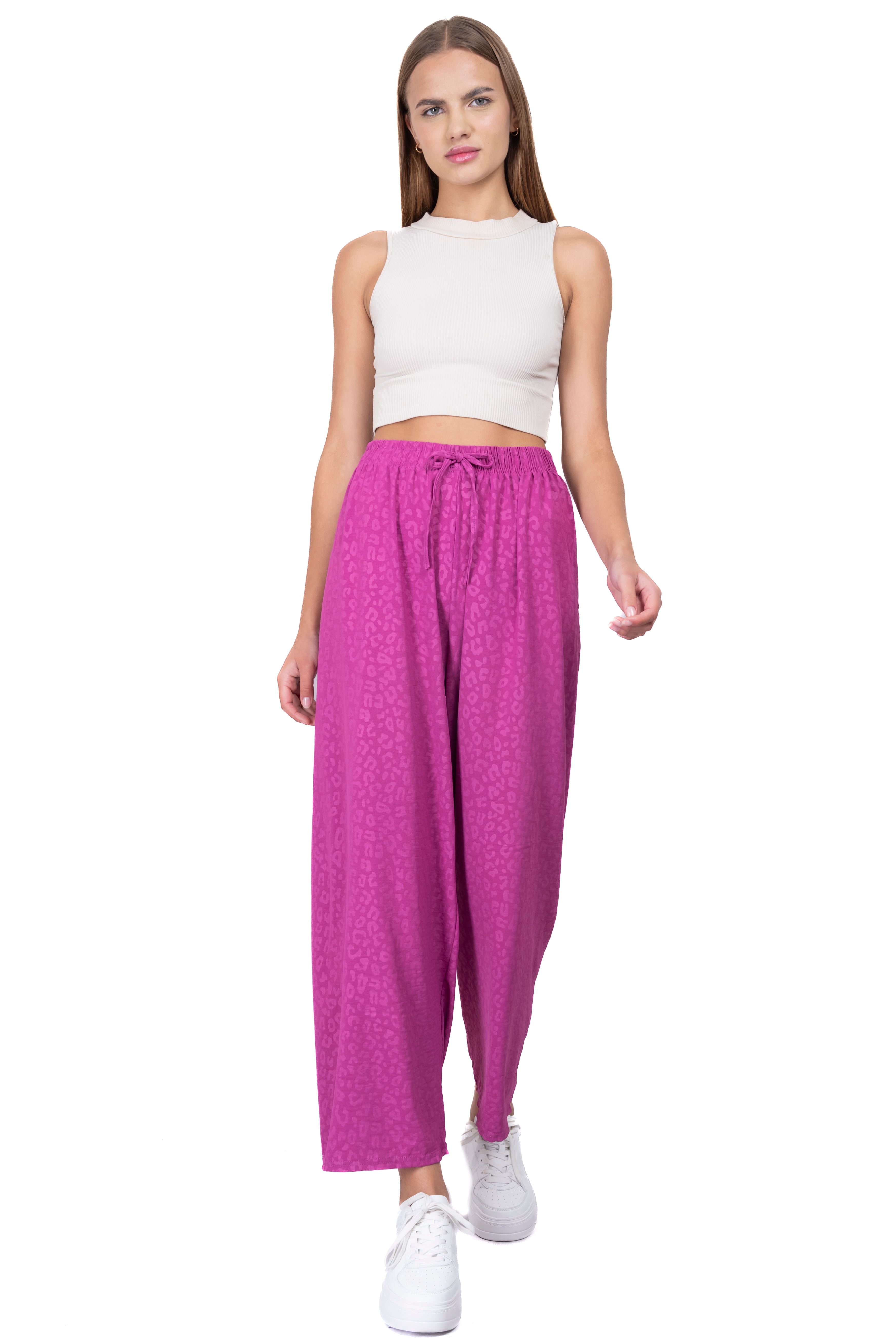 Pantalón wide leg animal print FIUSHA