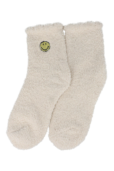 Calcetines peluche carita BEIGE