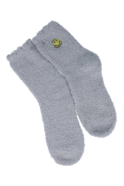 Calcetines peluche carita GRIS