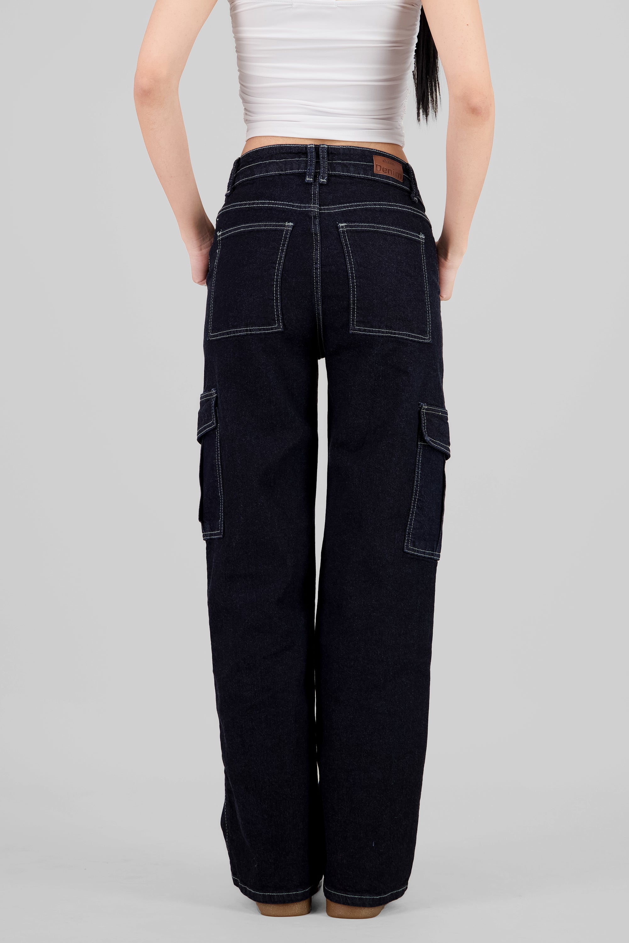 Jeans Cargo Bolsillos Laterales RINSE