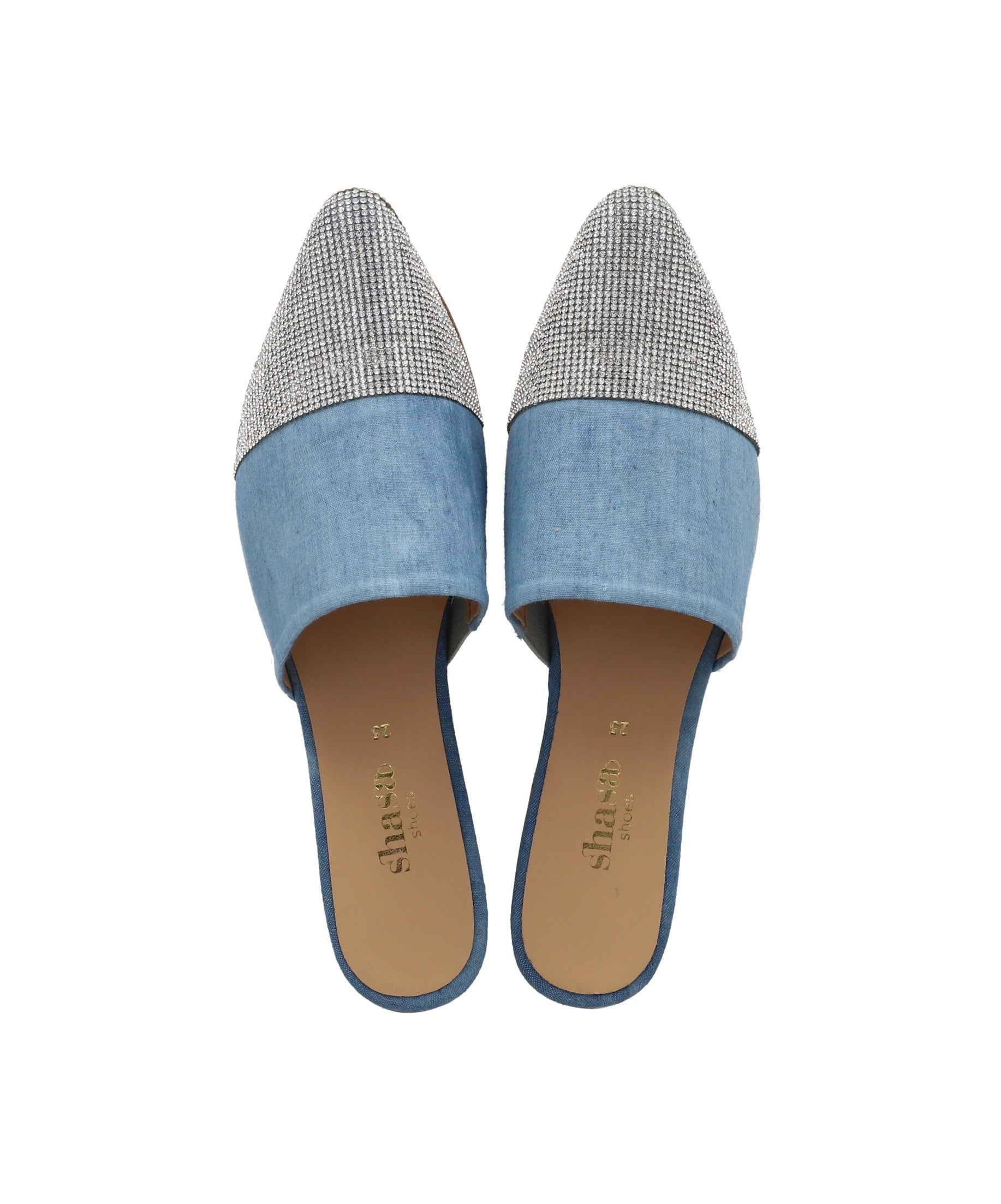 Flat mula punta brillos LIGHT WASH