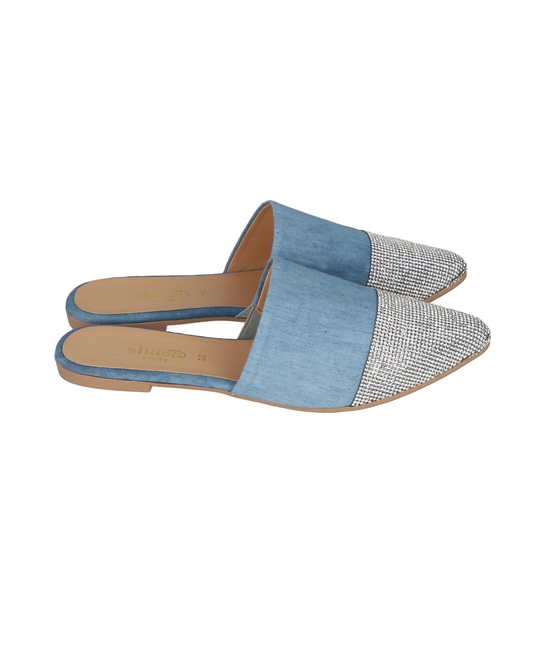 Flat mula punta brillos LIGHT WASH