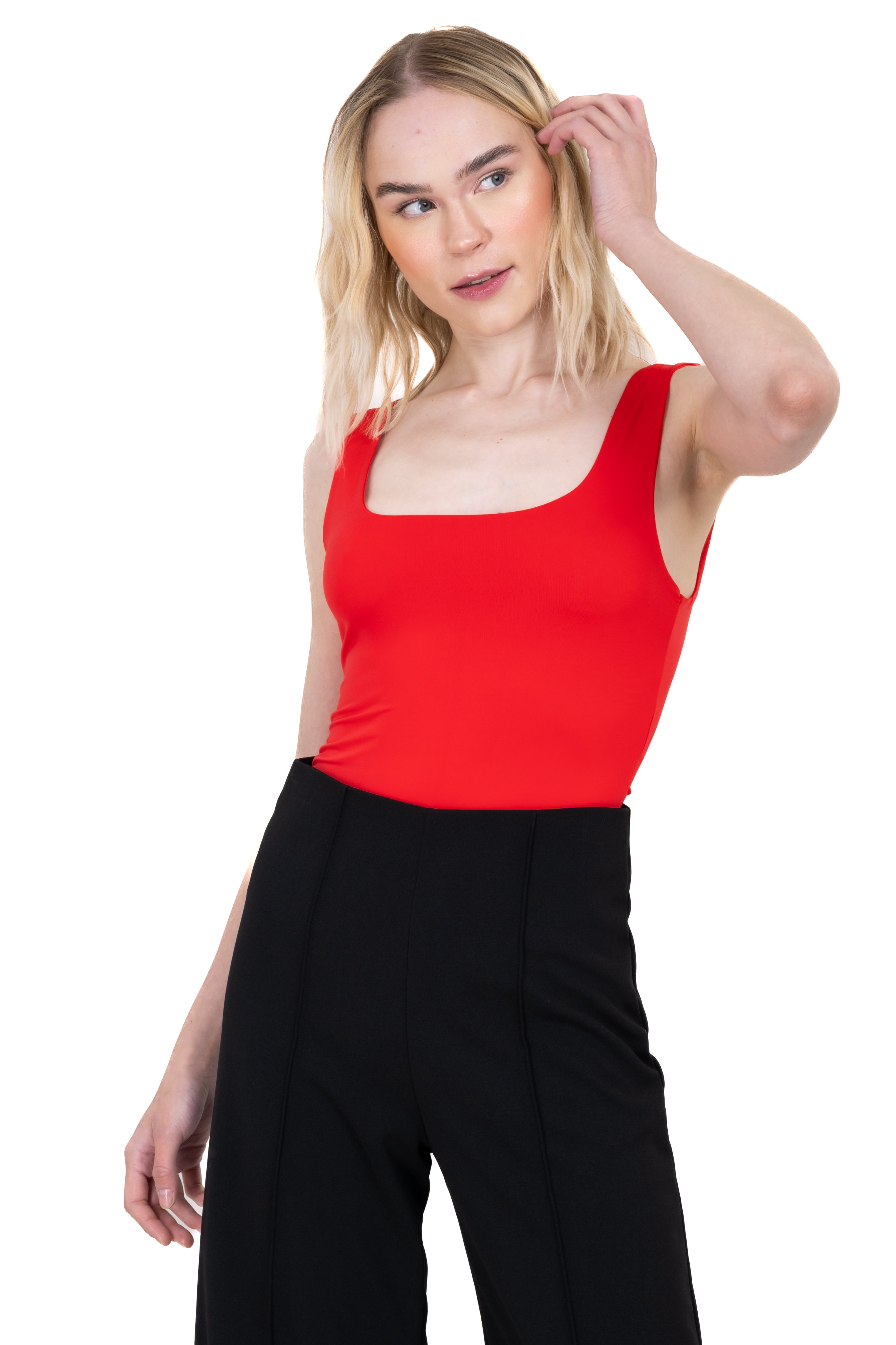 Bodysuit seamless tirantes liso ROJO
