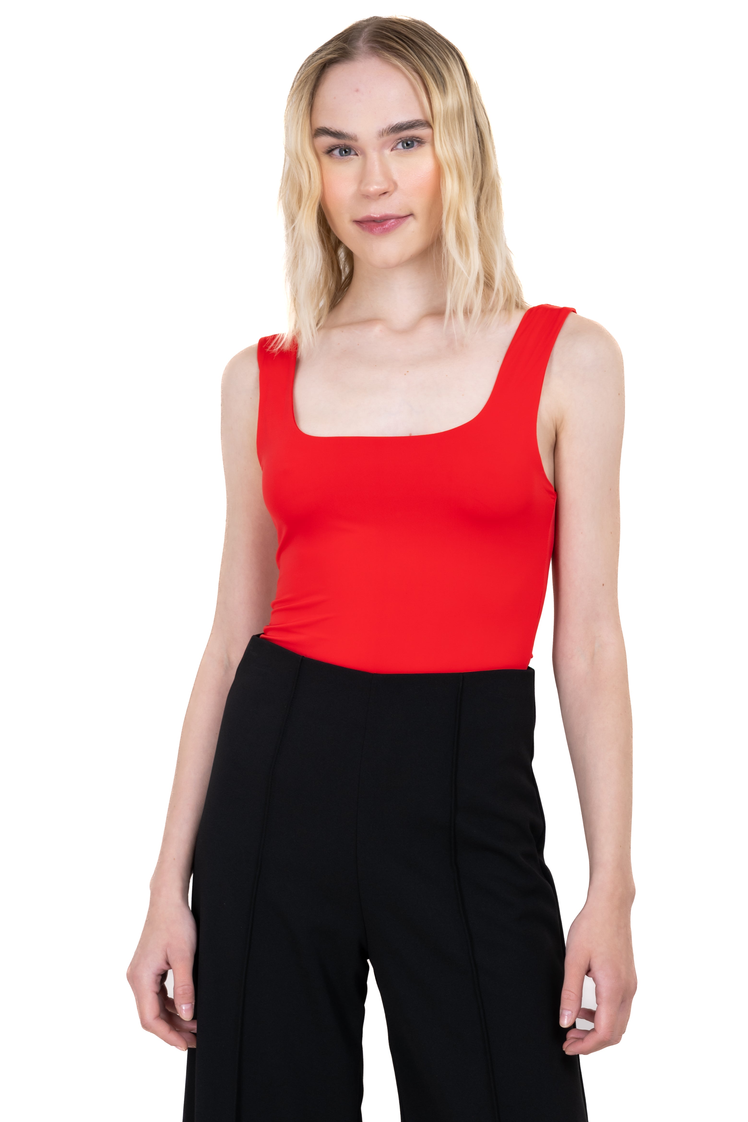 Bodysuit seamless tirantes liso ROJO