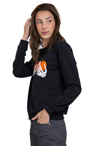 Sudadera estampado calabazas NEGRO