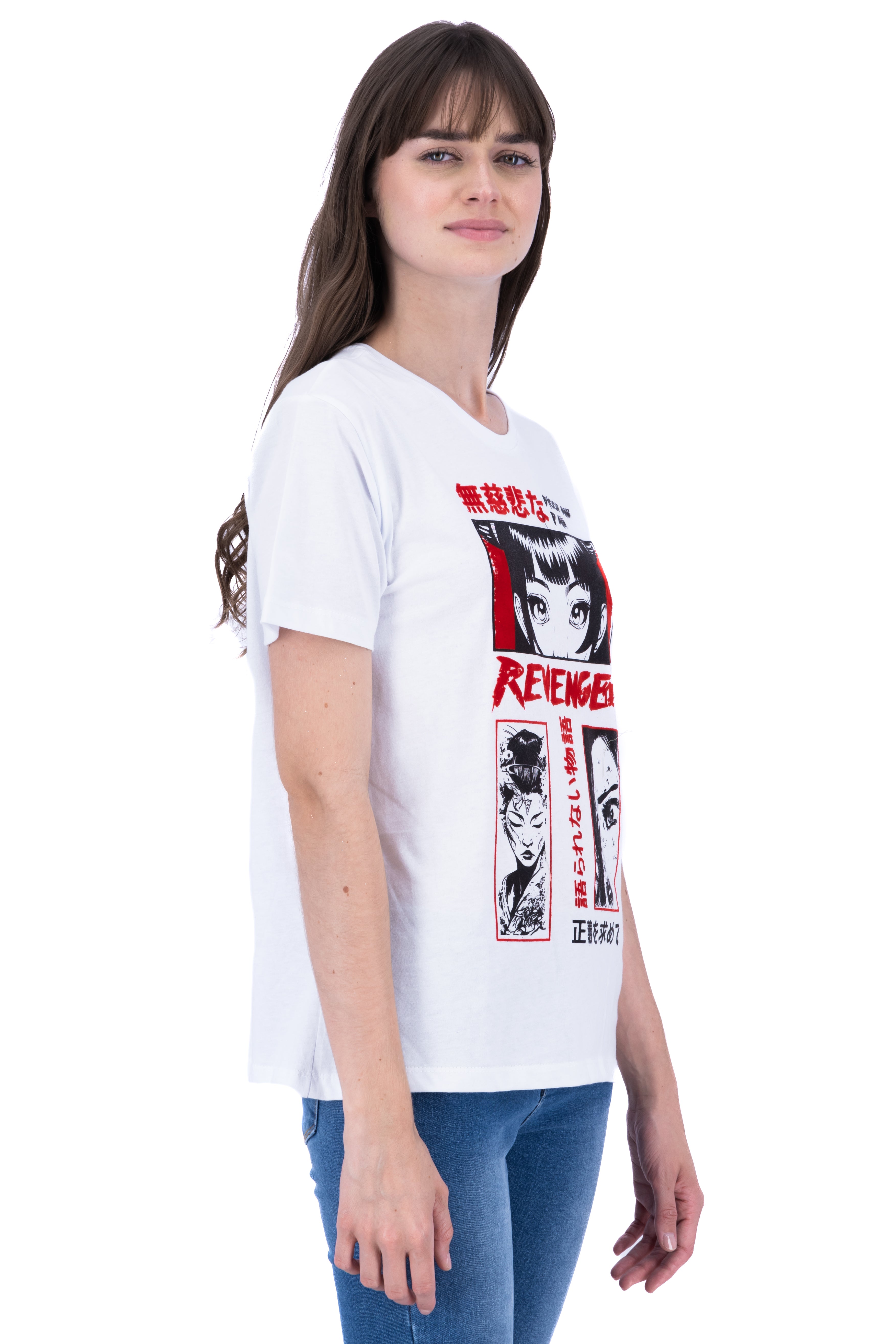 Playera revenge anime BLANCO