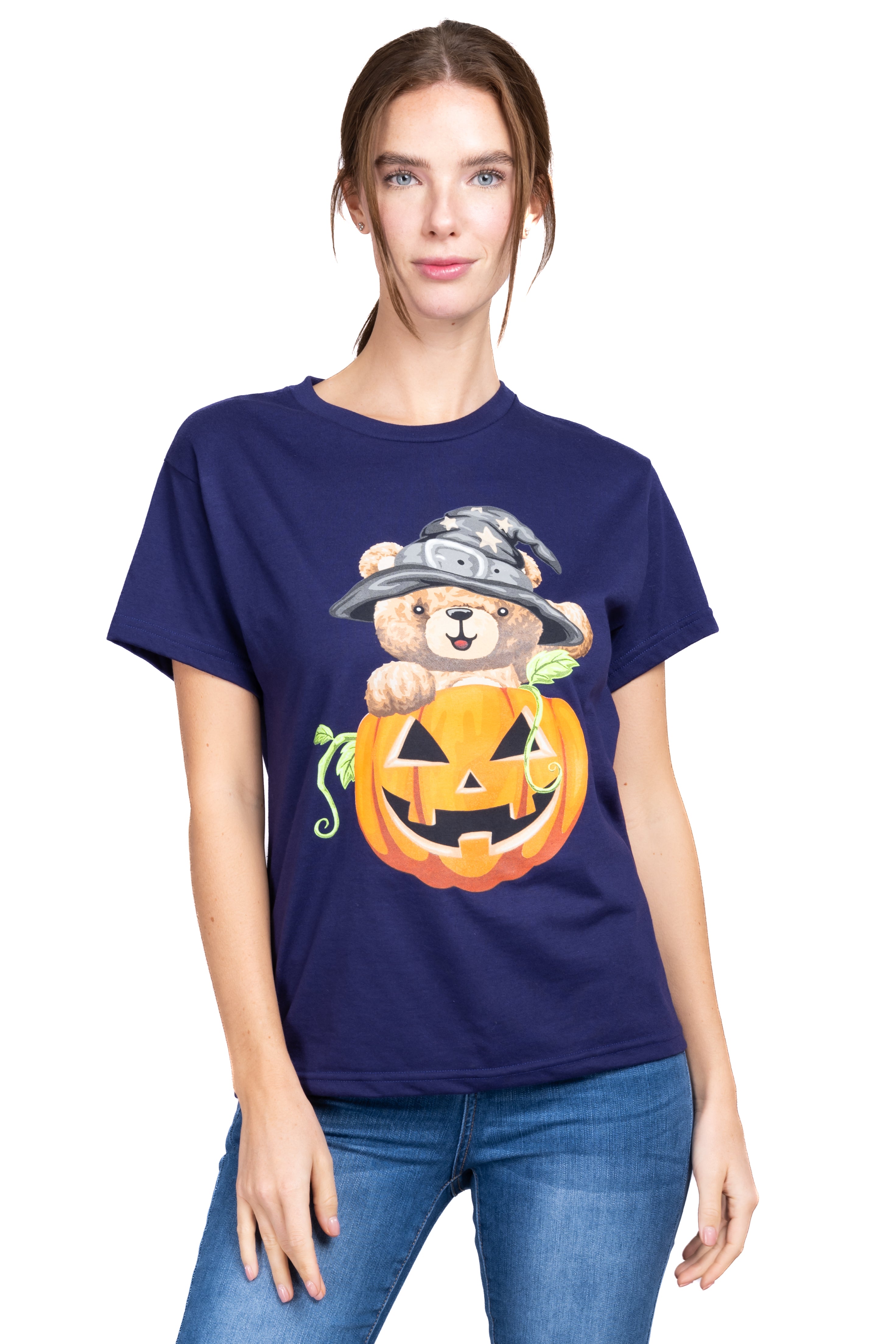 Playera osito calabaza MORADO