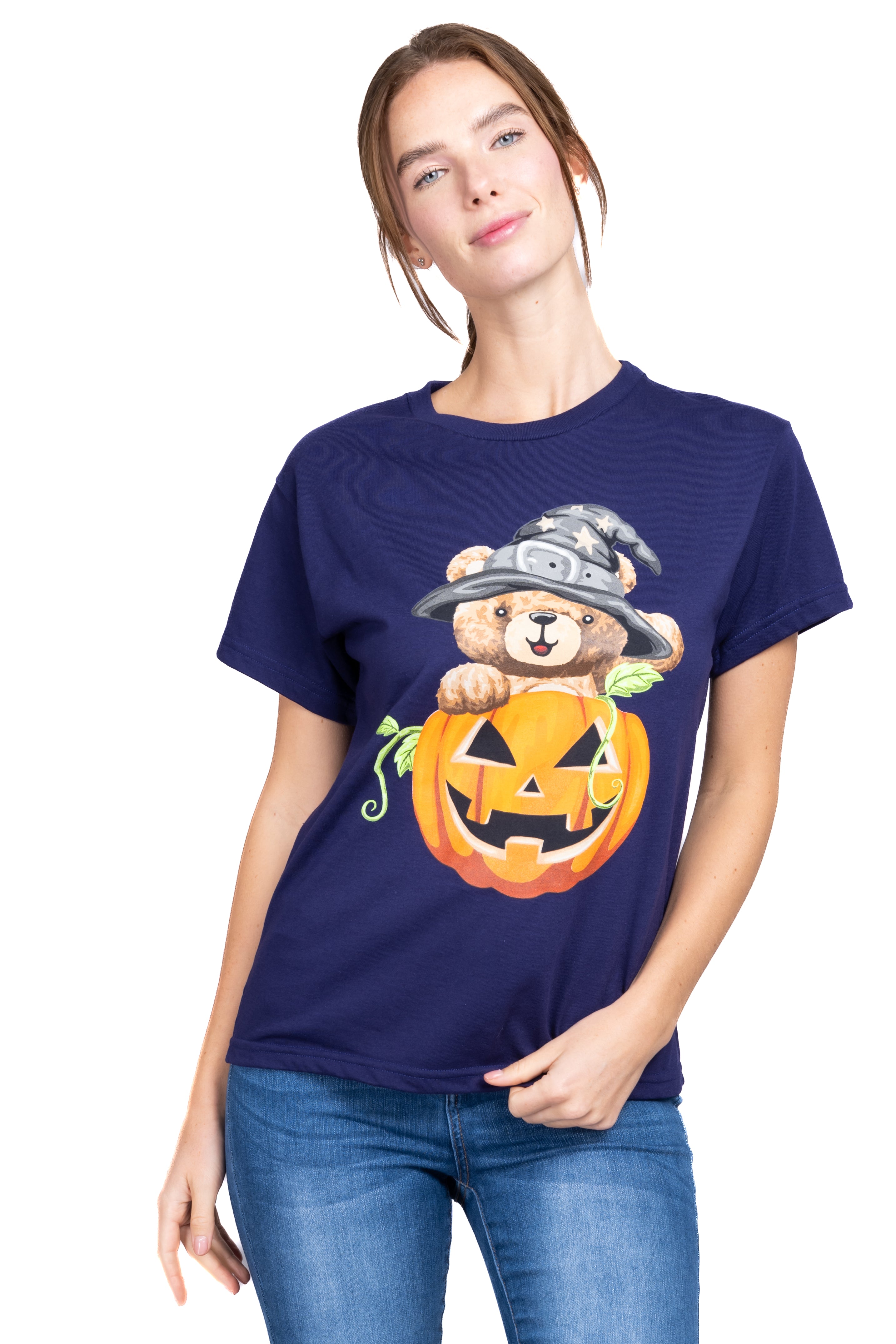 Playera osito calabaza MORADO