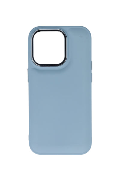 Funda celular cuadro metálico i14 pro AZUL