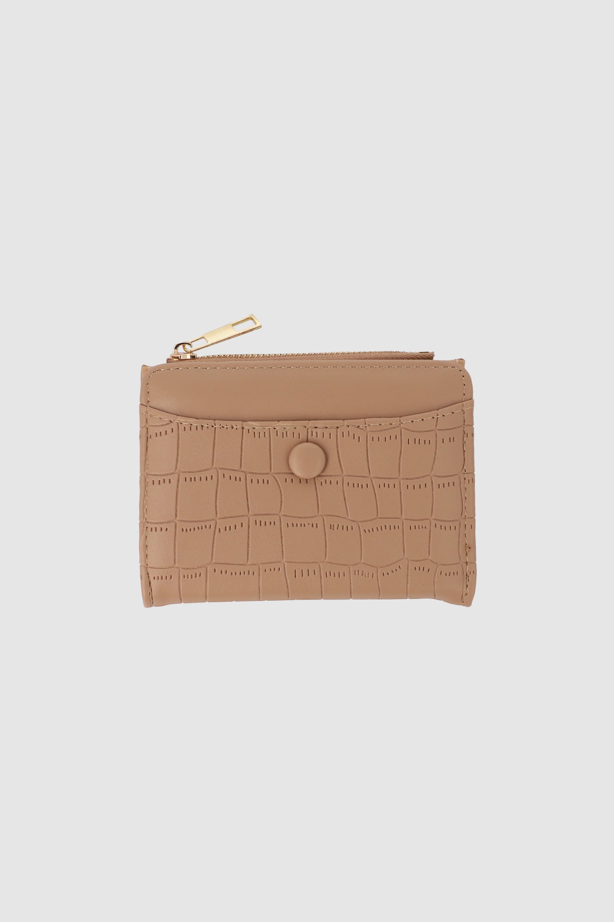 Cartera Mini Croco Botón TAUPE