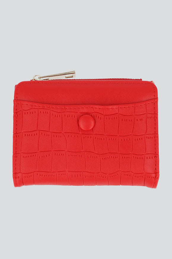 Cartera Mini Croco Botón