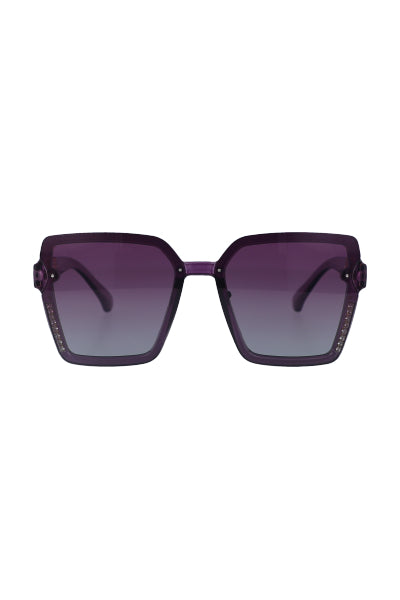 Lentes Cuadro Brazo Glitter MORADO