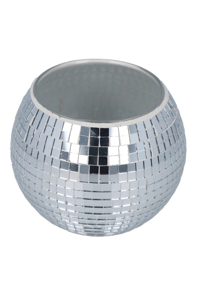 Maceta Bola Disco PLATA