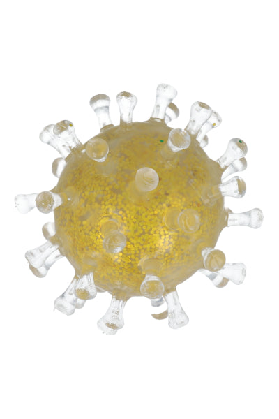 Squishy virus glitter AMARILLO