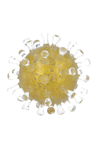 Squishy virus glitter AMARILLO